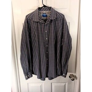 Egara Men's Shirt Size 2XLT Blue Plaid